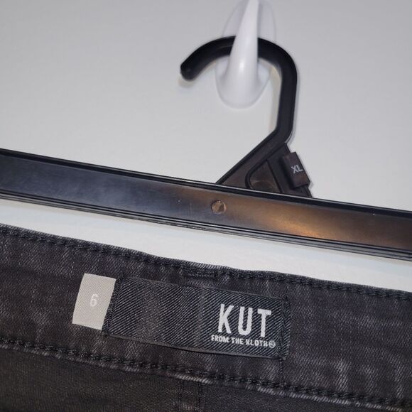 Kut from the Kloth Connie Black Beaded High Rise Ankle Skinny Jeans 6 - Picture 5 of 12